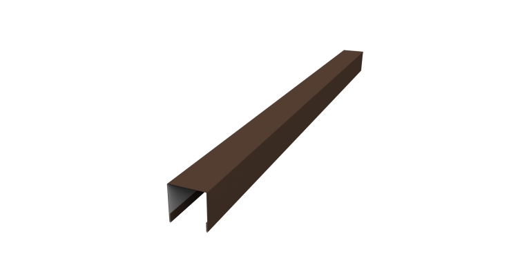 Планка вертикальная лицевая для забора жалюзи Palermo 0,45 Drap TR RAL 8017 шоколад (2м)