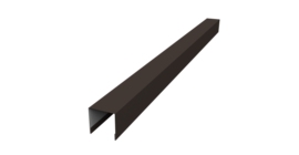 Планка вертикальная лицевая для забора жалюзи Palermo 0,45 Drap TR RR 32 темно-коричневый (2м)