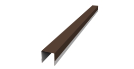 Планка вертикальная обратная для забора жалюзи Palermo 0,5 PurPro RAL 8017 шоколад (1,8м)