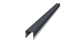 Планка вертикальная обратная для забора жалюзи Palermo 0,5 PurLite Matt RAL 7024 мокрый асфальт (2м)