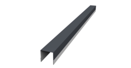 Планка вертикальная обратная для забора жалюзи Palermo 0,45 Drap TR RAL 7024 мокрый асфальт (2м)