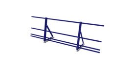 Ограждение кровельное со снегозадержателем на фальц Optima 0,65х2м RAL 5002