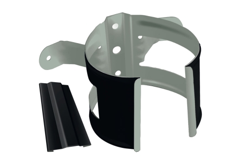 Кронштейн трубы на дерево GL PE Matt 90 мм RAL 9005 черный