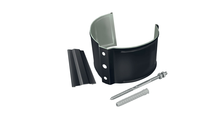 Кронштейн трубы на кирпич GL PE Matt 90 мм RAL 7024 мокрый асфальт