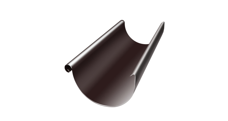 Желоб полукруглый GL PE 150 мм 3 м RAL 8017 шоколад