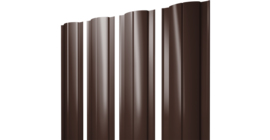 Штакетник Круглый с прямым резом 0,45 PE RAL 8017 шоколад